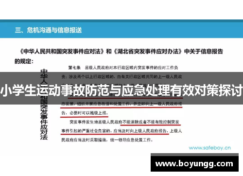 小学生运动事故防范与应急处理有效对策探讨 小学生运动事故防范与应急处理有效对策探讨